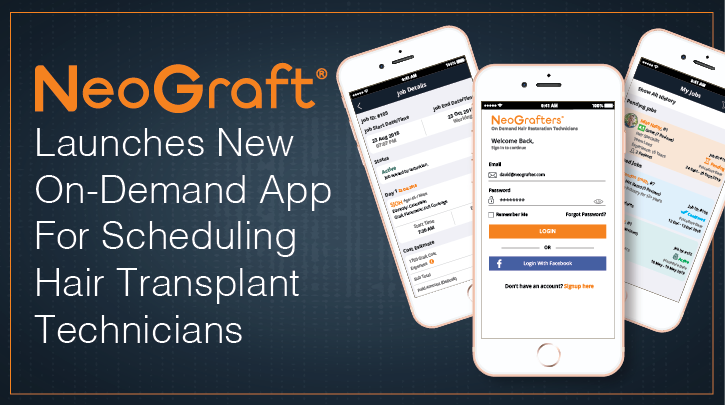 NeoGraft® Launches New On-Demand Hair Transplant Technician Scheduling App For Physician Partners