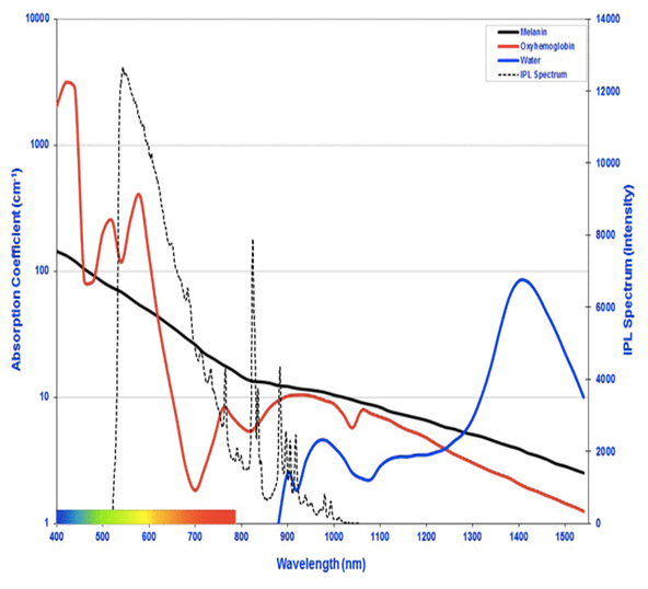 レーザー波長による水分の吸光度の違いは？？