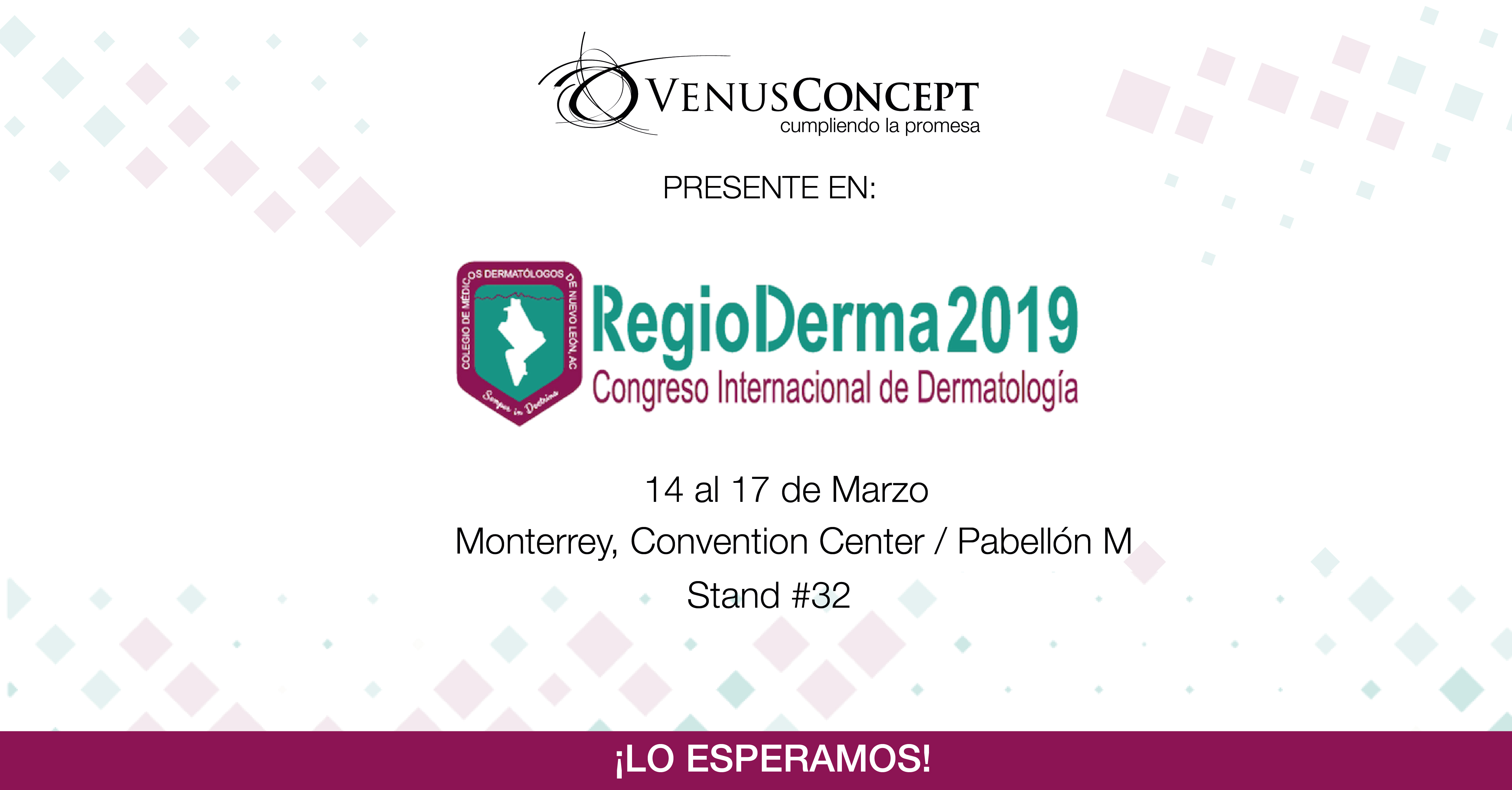 Venus Concept presente en el RegioDerma 2019